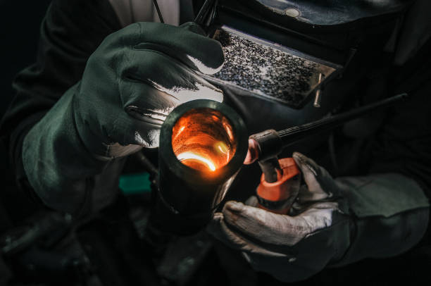 istock Industrial Welder With Torch 1147392863