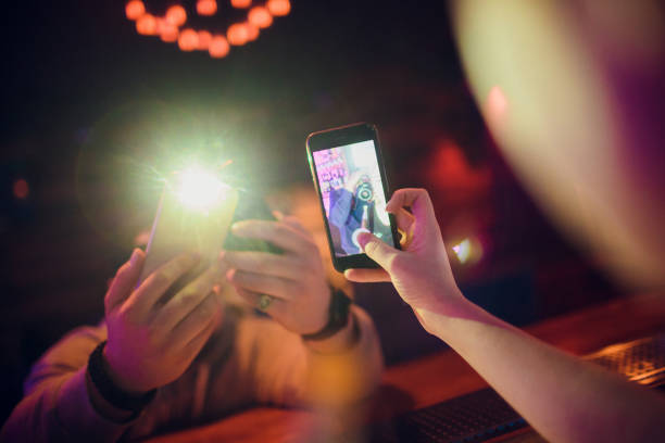istock Happy traveling couple making selfie, romantic mood. 1147396295