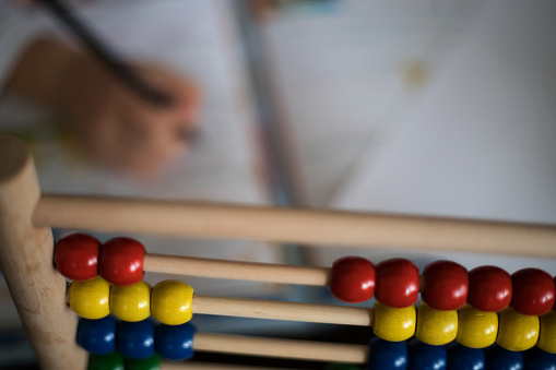 Istock Math Problems Solving Math Problems With The Help Of An Abacus Stock Photo - Download ...