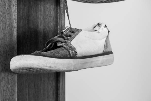 istock Shoes, black and white tone 1147398875