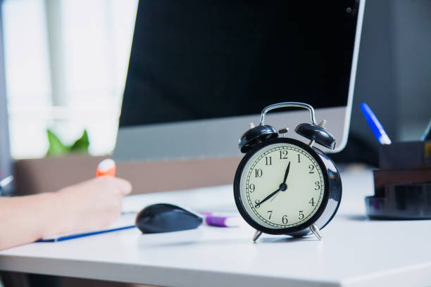 istock Time management concept in business office 1147399004