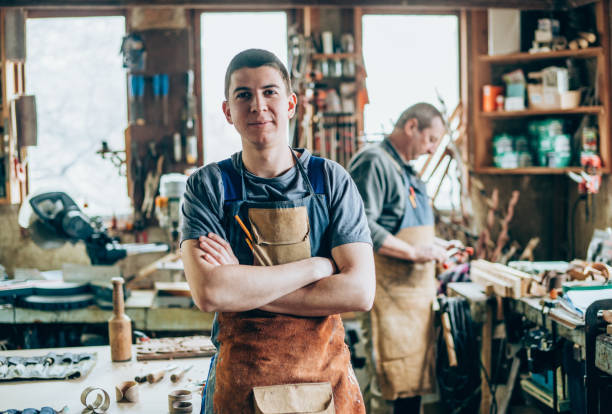 istock Portrait of young carpenter 1147399204