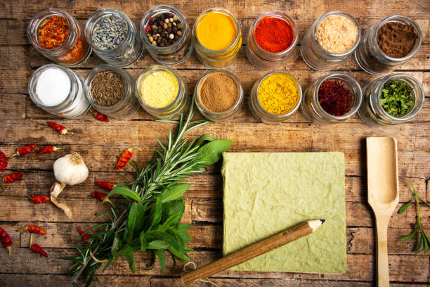 istock Large collection of spices in small bowls 1147400809
