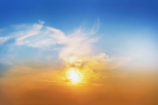 istock Bright colorful sunset. Beautiful evening idyllic scenic cloudy twilight sky. Tranquil nature landscape 1147404525