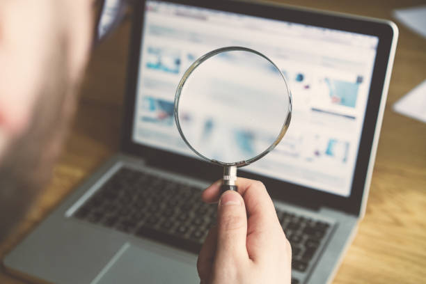 Searching On Internet Concept Adult, Business, Businessman, Computer,Search search engine photos stock pictures, royalty-free photos & images