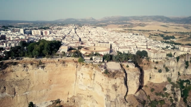 Ronda city seen from drone