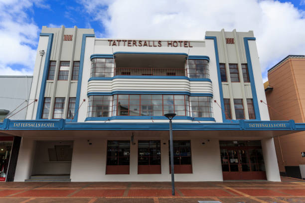 heritage listete art deco hotel - tattersall stock-fotos und bilder