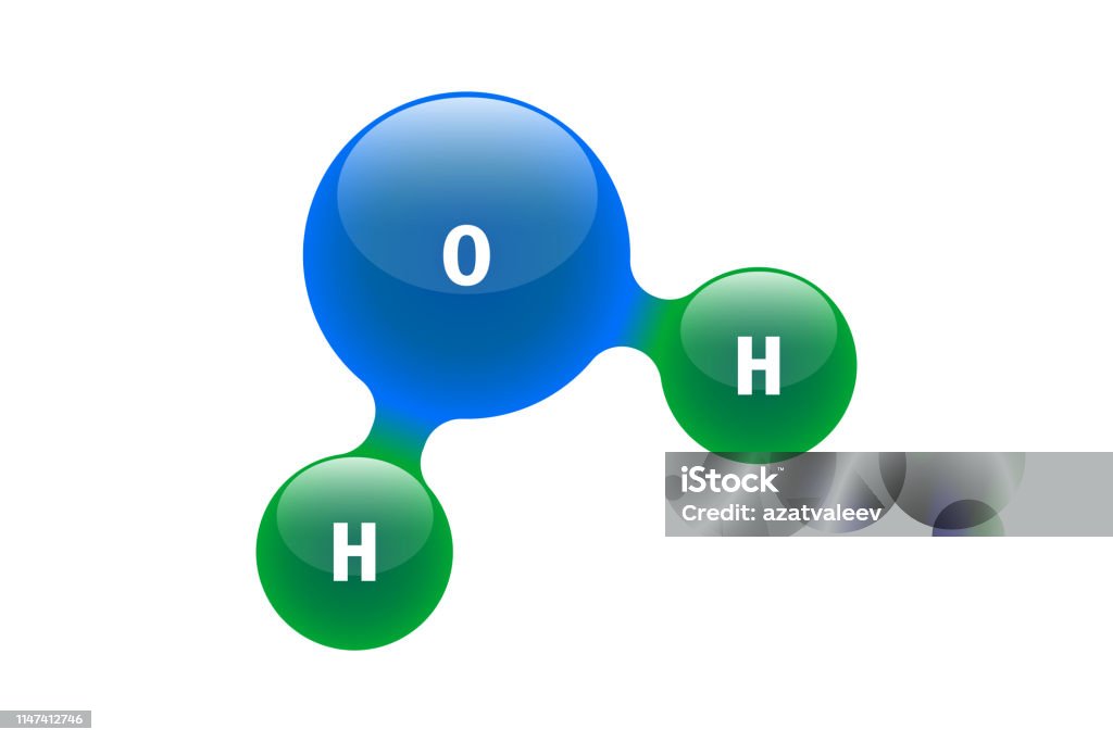 H2o Element Box Chemistry Model Of Molecule Water H2o Scientific Elements Integrated ...