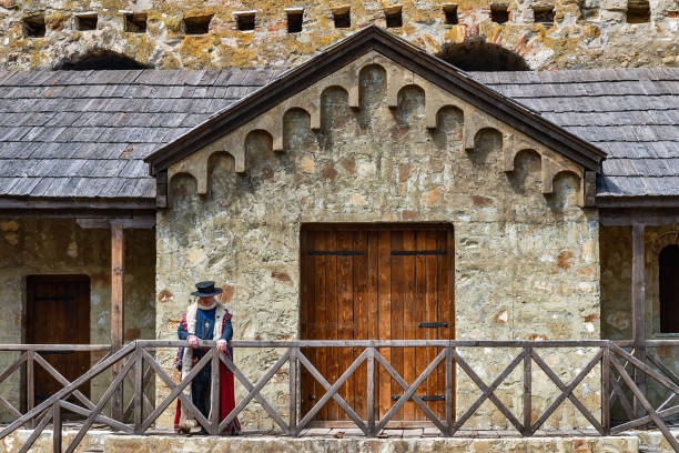 Guard at the Military Barracks  in Lisbon on the Carmo Square on which stands the ruined Convent of Carmo
