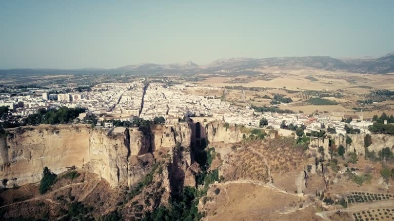 Ronda city seen from drone