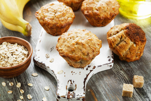 istock Banana muffins with oatmeal 1147429482