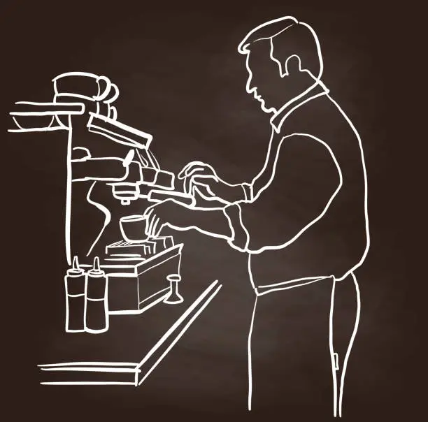 Vector illustration of Best Espresso Coffee In Town Chalkboard