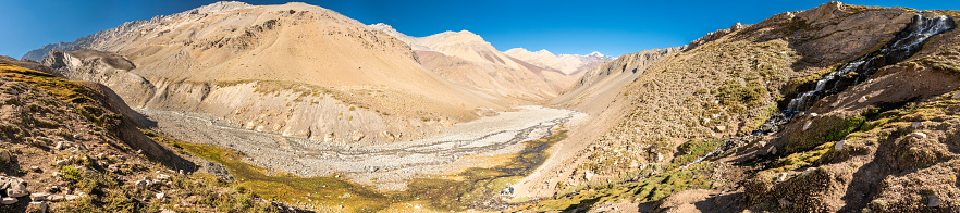 Andes mountains in the extreme south of the planet rising almost 7,000 masl with Aconcagua mount. It is amazing to enjoy it valleys, it wilderness, it loneliness and its amazing landscapes that impress your senses with the power of nature. Chile.