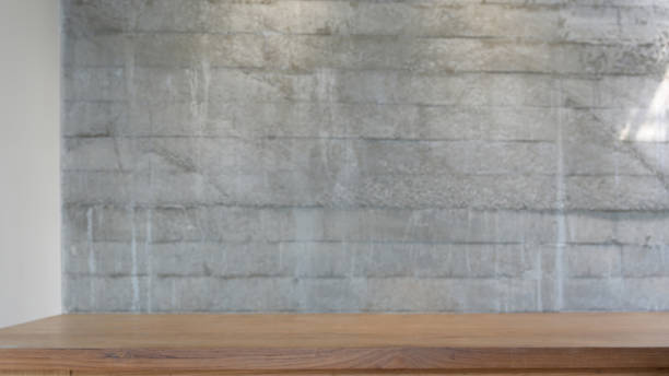 istock Empty wood table for display or product montage in minimal background 1147442232