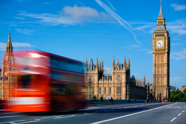 istock Big Ben clock and Westminster Bridge London, UK 1147443546