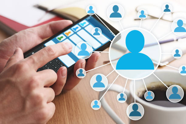 istock Concept image of online people network and communication. 1147449045