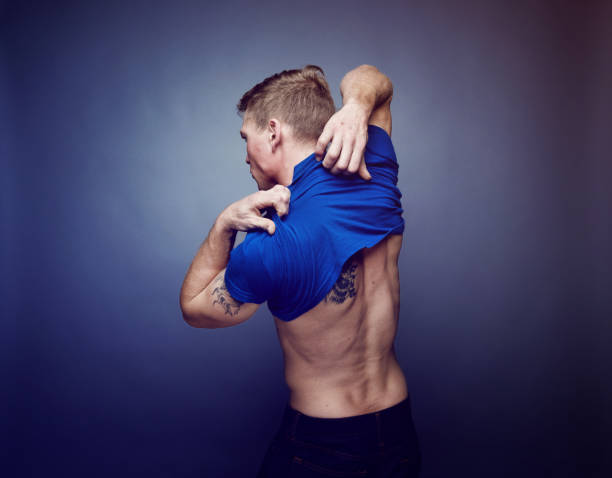 istock Handsome man wearing a blue shirt 1147454036