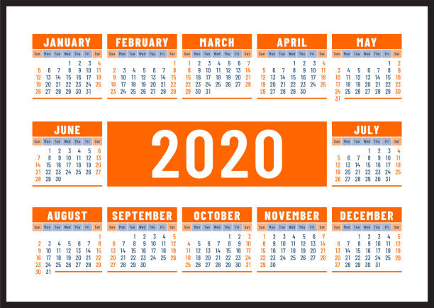 カレンダー2021英語のカラーベクトルデザイン週は日曜日から
