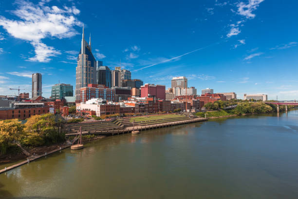 istock Downtown Nashville in Tennessee with bars and shops 1147457526