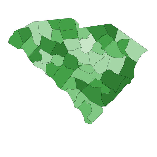 Vector Sc State 560+ South Carolina Cartography Map Topography Stock Photos, Pictures ...