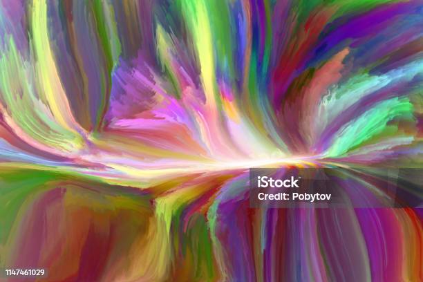 Color In Motion Metaphor On The Subject Of Design Creativity And Imagination Stock Illustration - Download Image Now
