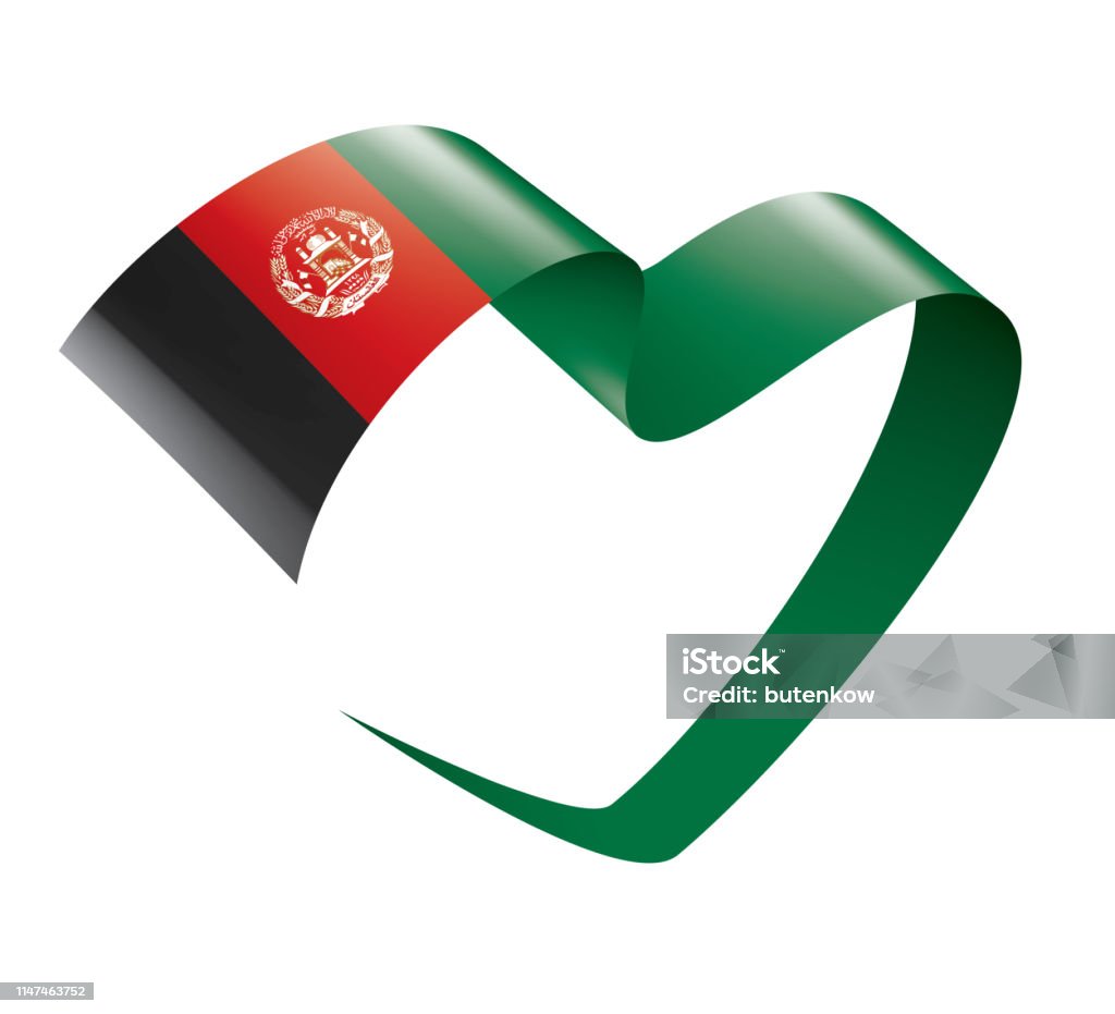 Afghanistanfahne Vektordarstellung Auf Weißem Hintergrund Stock Vektor