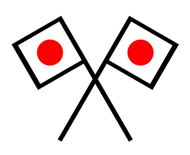 ilustraciones, imágenes clip art, dibujos animados e iconos de stock de las vacaciones de japón - japanese flag flag japan illustration and painting