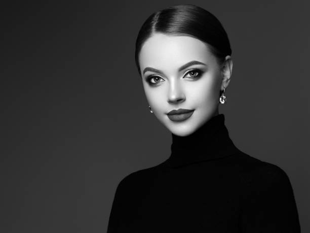 istock Beautiful woman face with perfect makeup 1147476603