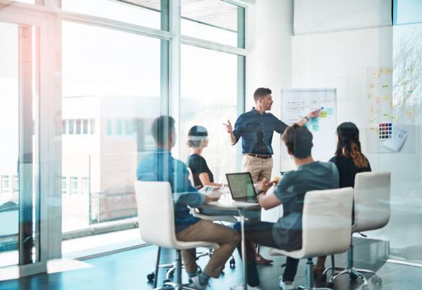 istock Their office is characterised by their collaborative efforts 1147479587