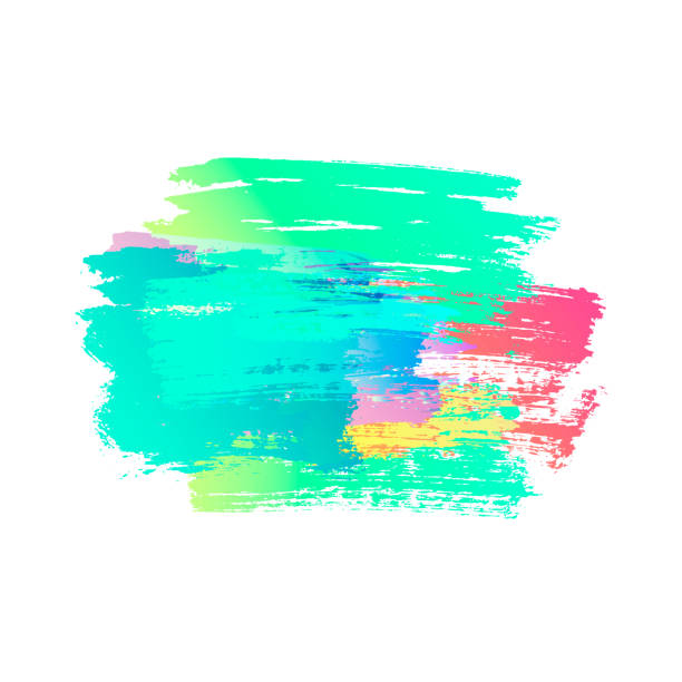 istock Abstract color brush strokes isolated on white, creative illustration,fashion background. Vector illustration 1147479819