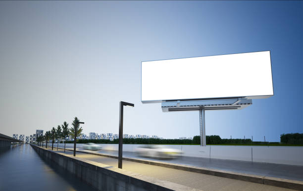 cartellone mockup in autostrada - billboard foto e immagini stock