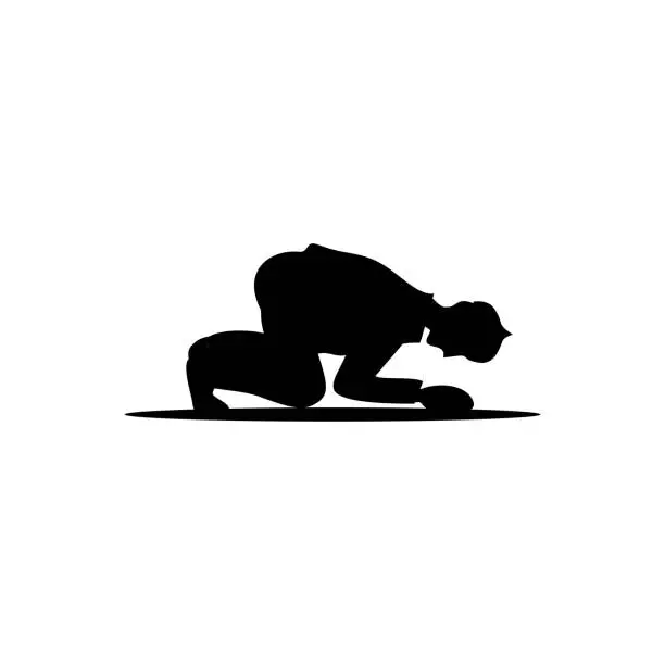 Vector Roko Free roko bow man pray prayer rokoe namaz body black and white ...