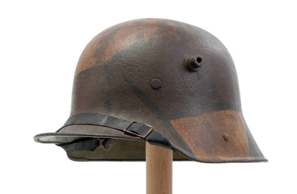 istock German World War One (Stahlhelm) military helmet isolated on white background 1147488762
