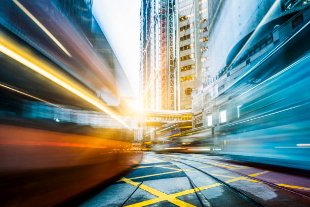 commuting in city, Hong Kong