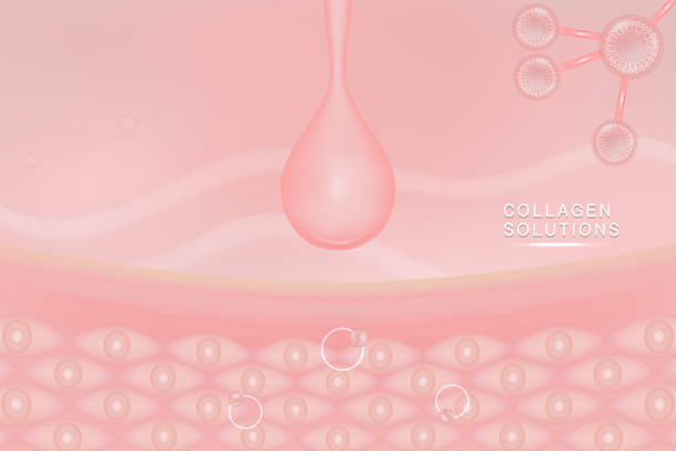 istock Hyaluronic acid skin solutions ad, pink collagen serum drop with cosmetic advertising background ready to use 1147492772