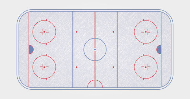 istock Vector of ice hockey rink. Textures blue ice. Ice rink. top view. Vector illustration background 1147496804