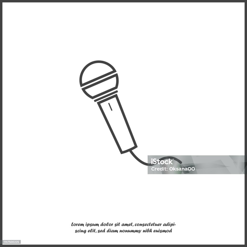 Vector image of microphone white isolated background. Vector image of microphone white isolated background. Layers grouped for easy editing illustration. For your design. Microphone stock vector