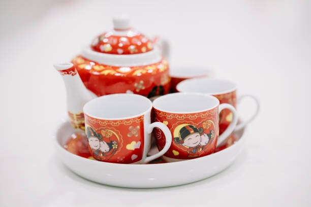 istock Teapot and cups for Chinese wedding tea ceremony 1147506648