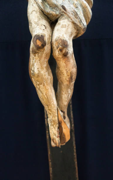 istock Old traditional wooden crucifix. 1147508741