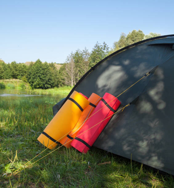 istock Campsite near the river 1147508803