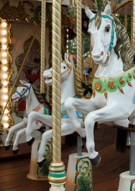 istock Horses on the merry-go-round. 1147509239