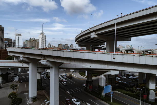 istock Nanpu Bridge Approach Bridge in Shanghai 1147509286