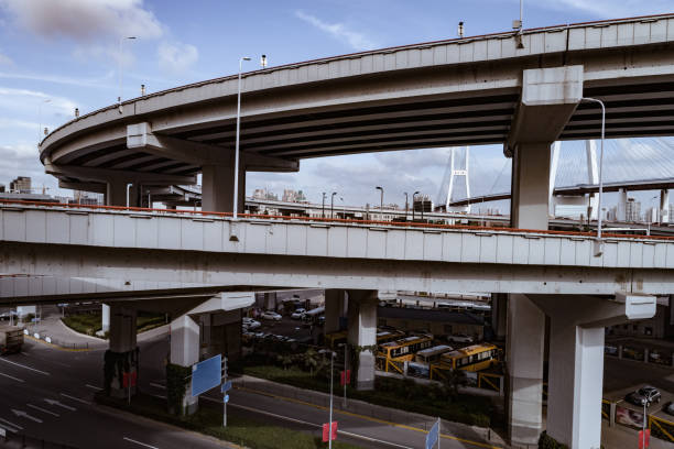 istock Nanpu Bridge Approach Bridge in Shanghai 1147509288