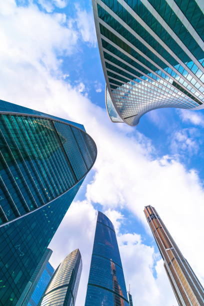 istock Modern multistory building on a day with blue sky 1147512187