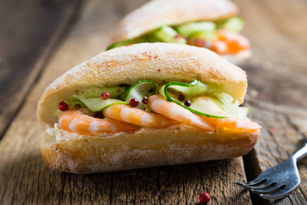istock Sandwich with shrimps and cream cheese 1147513258