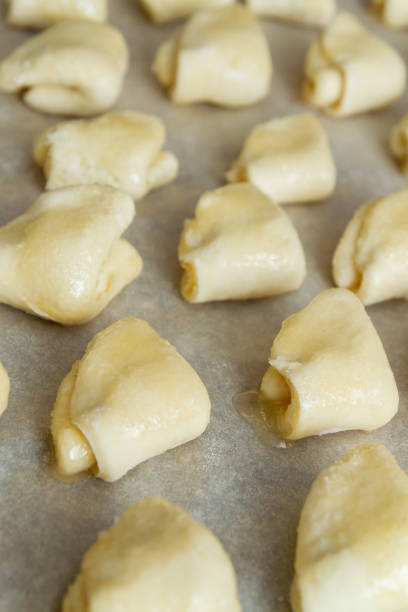 istock Cottage cheese cookies are on a baking sheet before cooking in the oven 1147515331