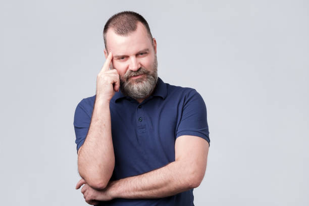 istock Mature caucasian man thinking about his life problem. 1147520220