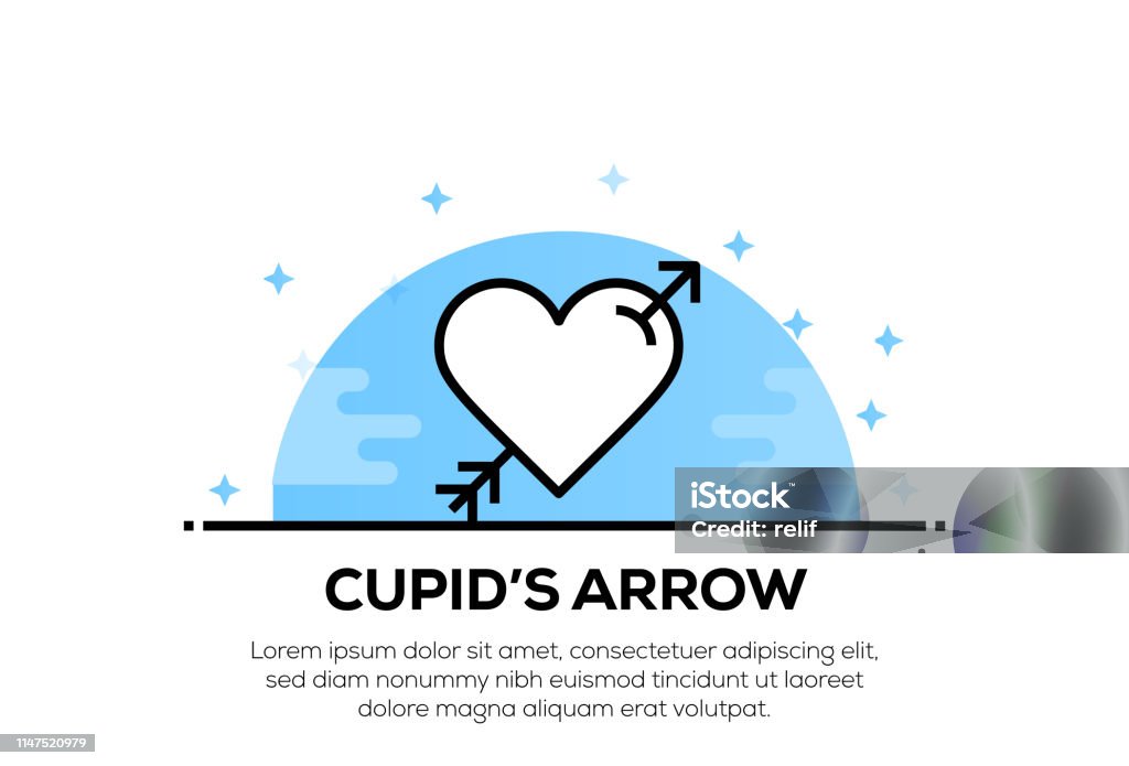 CUPID'S ARROW ICON CONCEPT Abstract stock vector