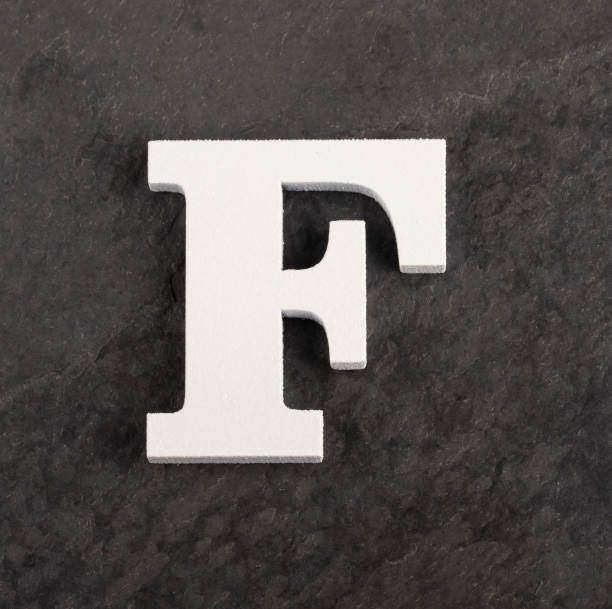 istock Letter F from blank alphabet on gray background 1147524517