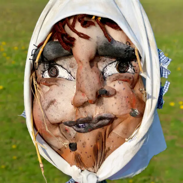 Photo of Head of the witch puppet ready for walpurgis night, traditional witch burning and spring welcoming ritual in the Czech Republic, April 30.
